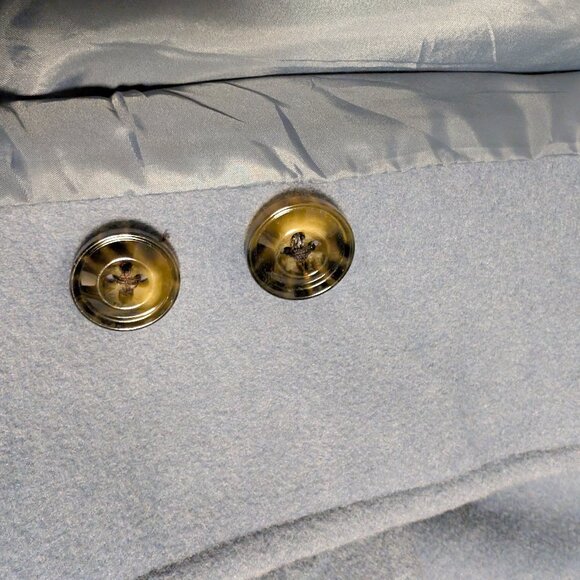 London Fog Powder Blue Tmeless Wool Peacoat | Single-Breasted, Size Medium - Picture 11 of 12